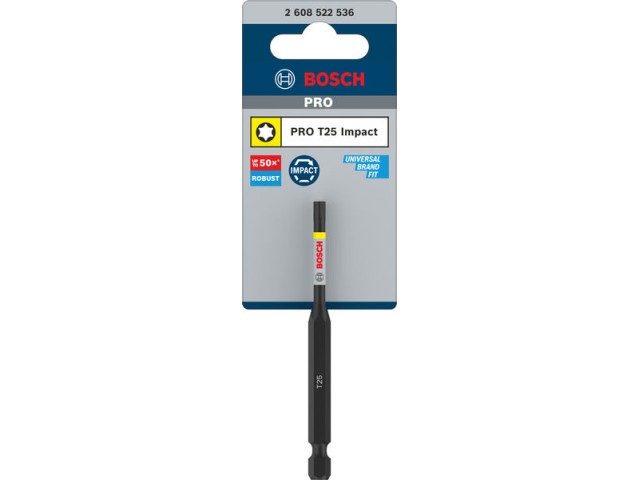 Vijačni nastavek Bosch PRO Torx Impact, T25, 90mm, 2608522536